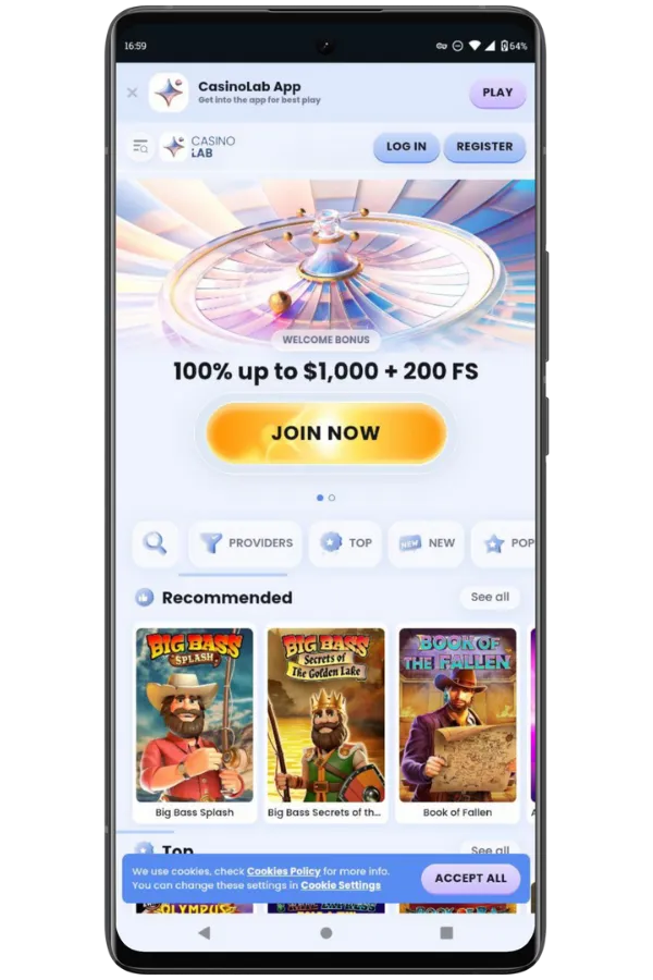 Open the casino site